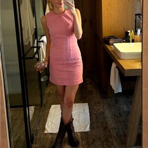 DL1961 Esme Dress Mini Dress In Flamingo